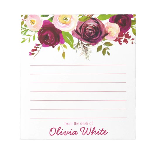 Nom personnalisé | À Partir Du Bureau Du Bloc-Note (Devant)