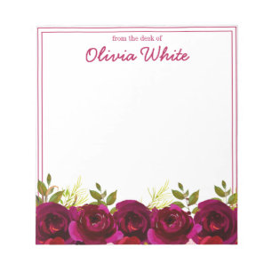 Nom personnalisé À Partir Du Bureau Du Bloc-Note