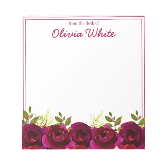 Nom personnalisé | À Partir Du Bureau Du Bloc-Note (Devant)