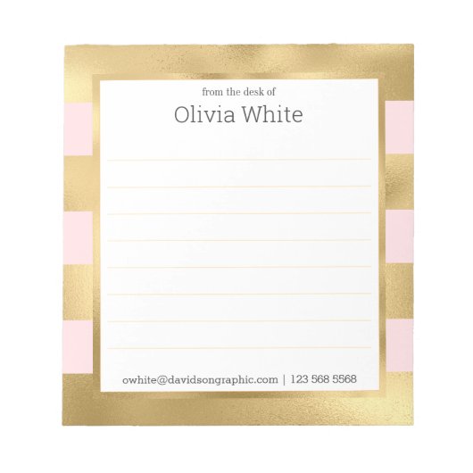 Nom personnalisé | À Partir Du Bureau Du Bloc-Note (Devant)