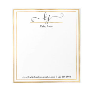 Nom personnalisé À Partir Du Bureau Du Bloc-Note