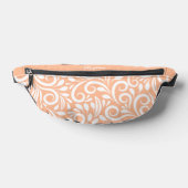 Nom personnalisé Abstrait Floral Elegant Peach Bla (Poser)