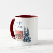 Nom personnalisé Accueil pour la Mug de Noël (Devant gauche)