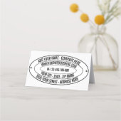 Nom personnalisé Adresse Site Web Téléphone Carte  (Dos)