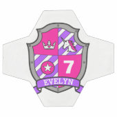 Nom personnalisé âge filles football bouclier foot (Plat)