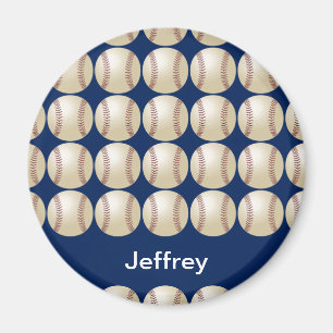 Nom personnalisé Aimant de baseball, arrière - pla