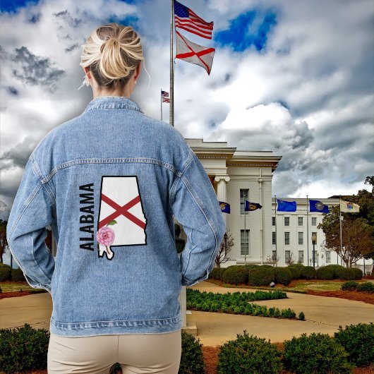 Nom personnalisé Alabama Drapeau et Fleur d'État C