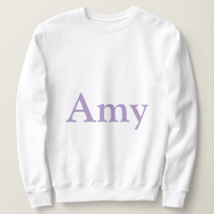 Nom personnalisé Amy White Sweatshirt femme