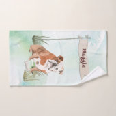 Nom personnalisé Anglais Bulldog Pet Chien (Serviette à main)