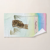 Nom personnalisé Animal de chat Bengale (Serviette à main)