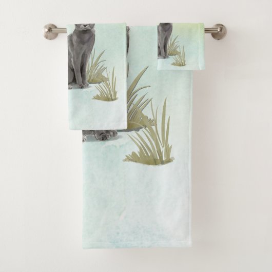 Nom personnalisé Animal de chat russe bleu (En situation)