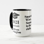 Nom personnalisé, année, texte Mug Graduation (Devant gauche)