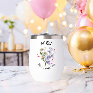 Nom personnalisé APRIL Mois de naissance Fleur Chr
