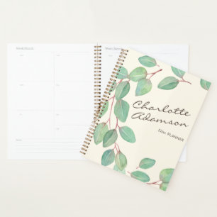 Nom personnalisé aquarelle Eucalyptus élégant