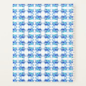 Nom personnalisé aquarelle fleurs bleues (Dos)