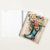 Nom personnalisé Aquarelle Jardin Floral (Devant avec enveloppe)