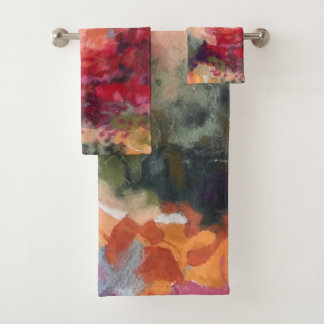 Nom personnalisé Aquarelle Nature Coloré Rouge Ver