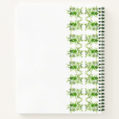 Nom personnalisé Aquarelle vert Carnet Floral (Dos)