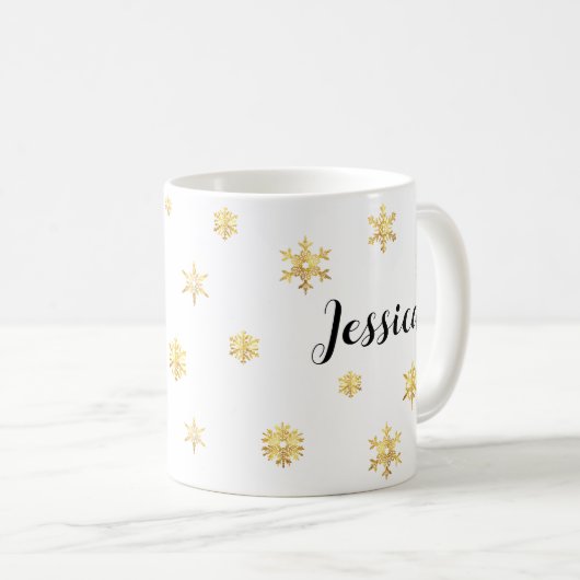 Nom personnalisé Arbre de Noël Gnome Mug classique (Devant droit)