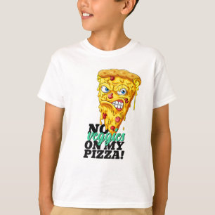 Nom personnalisé Aucun T-shirt Légume Pizza