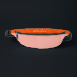 Nom personnalisé avec blocs de couleur rose et rou<br><div class="desc">Le cadeau idéal pour demoiselle d'honneur ! Sac banane avec blocs de couleur rose et rouge et personnalisation facultative pour correspondre à la collection de fête de bachelorette !</div>