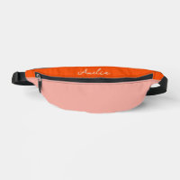 Nom personnalisé avec blocs de couleur rose et rou
