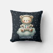 Nom personnalisé Baby Boy Coussin Astronaut Teddy (Recto)