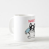 NOM PERSONNALISÉ BABY BULLDOG AVEC MASK Mug (Devant gauche)