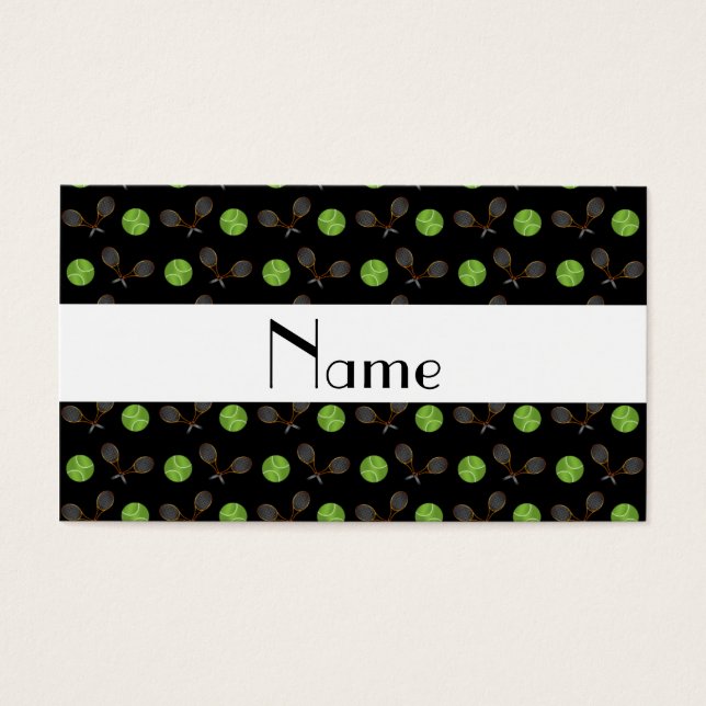 Nom personnalisé balles de tennis noir (Devant)