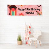 Nom personnalisé, bannière de fête d'anniversaire (En situation)