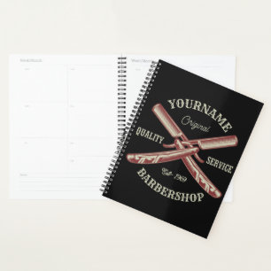 NOM PERSONNALISÉ Barber Droit Razor Barbershop