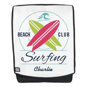 Nom personnalisé Beach Club Surf sac à dos