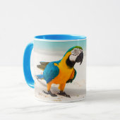 Nom personnalisé Beach Parrot tasses (Devant gauche)
