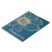 Nom personnalisé Beau Carnet de conception de fleu (Côté gauche)