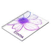 Nom personnalisé Beau Carnet de conception de fleu (Côté gauche)