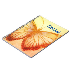 Nom personnalisé Beau Carnet papillon