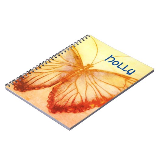 Nom personnalisé Beau Carnet papillon (Côté gauche)