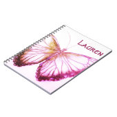 Nom personnalisé Beau Carnet papillon (Côté gauche)