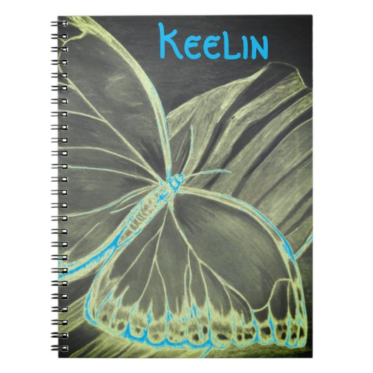 Nom personnalisé Beau Carnet papillon (Devant)