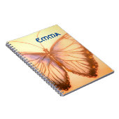 Nom personnalisé Beau Carnet papillon (Côté Droit)