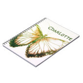 Nom personnalisé Beau Carnet papillon (Côté gauche)