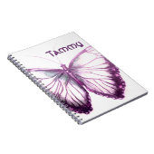 Nom personnalisé Beau Carnet papillon (Côté Droit)