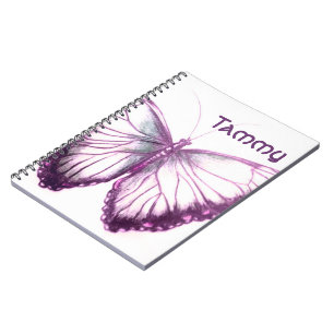 Nom personnalisé Beau Carnet papillon
