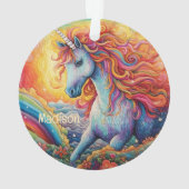 Nom personnalisé belle licorne (dos)
