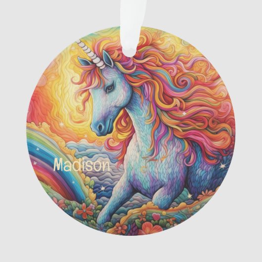 Nom personnalisé belle licorne (devant)