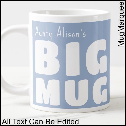 Nom personnalisé Big Mug Blue C410 Grosse nouveaut