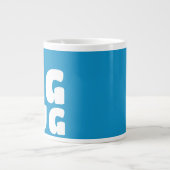 Nom personnalisé Big Mug Mid Blue & White Fun Nove (Devant)