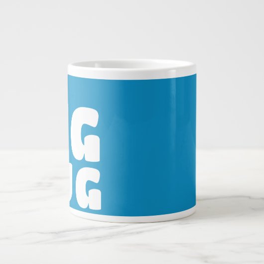 Nom personnalisé Big Mug Mid Blue & White Fun Nove (Devant)