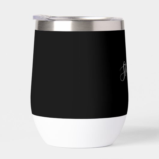 Nom personnalisé Black Script Monogramme (Droite)