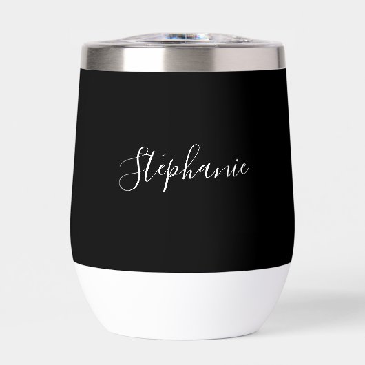 Nom personnalisé Black Script Monogramme (Avant)